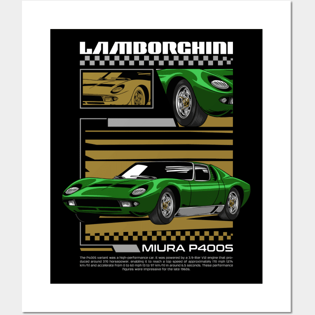 Italian Miura Car Wall Art by milatees